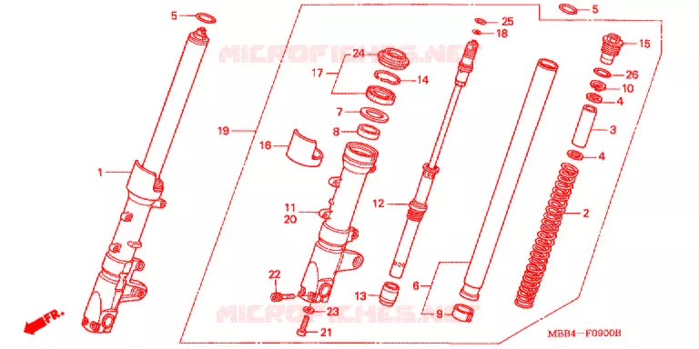 VOOR VORK Honda MOTO 1000 VTR 2002  VTR1000F2