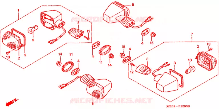 KNIPPERLICHT(2) Honda MOTO 1000 VTR 2004  VTR1000F4_A