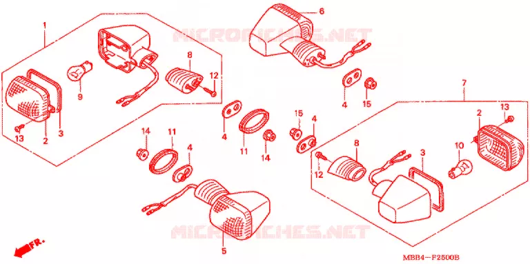 KNIPPERLICHT(2) Honda MOTO 1000 VTR 1998  VTR1000FW