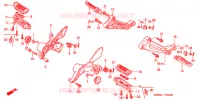 OPSTAP/PEDAAL voor Honda VTR 1000 SUPER HAWK 1999