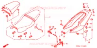 ZITTING/ACHTER KAP voor Honda VTR 1000 SUPER HAWK 1999