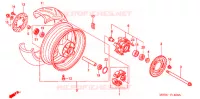 ACHTER WIEL voor Honda VTR 1000 SUPER HAWK 2000