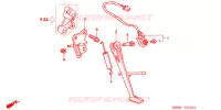 HOOFD STANDAARD/REMPEDAAL voor Honda VTR 1000 SUPER HAWK 2000