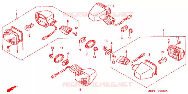 KNIPPERLICHT(2) Honda MOTO 1000 SP 2004  VTR1000SP4_CM