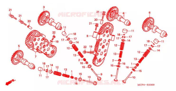 NOKKENAS/KLEP Honda MOTO 1000 SP 2005  VTR1000SP5