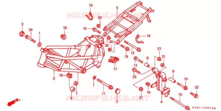 FRAME CHASSIS Honda MOTO 250 VTR 2007  VTR2507