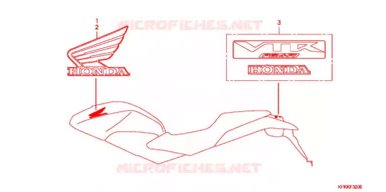 EMBLEEM/STREEP (VTR250/L) Honda MOTO 250 VTR 2009  VTR2509