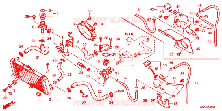 RADIATOR Honda MOTO 250 VTR 2012  VTR250B