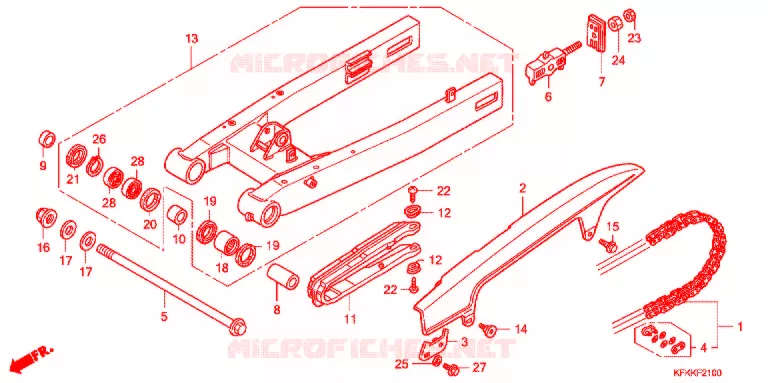 ZWAAI-ARM/KETTINGKAST Honda MOTO 250 VTR 2013  VTR250D