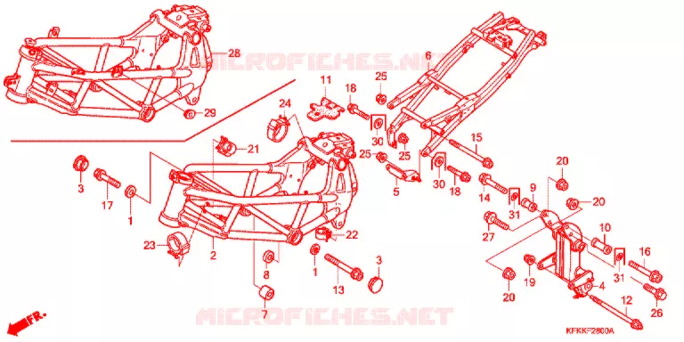 FRAME CHASSIS Honda MOTO 250 VTR 2016  VTR250F