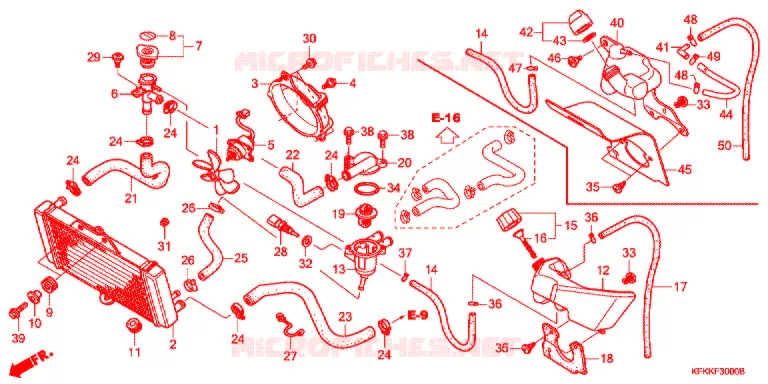 RADIATOR Honda MOTO 250 VTR 2013  VTR250FD