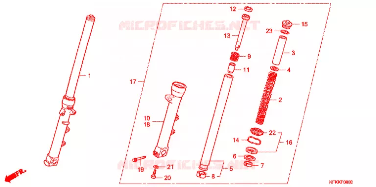 VOOR VORK Honda MOTO 250 VTR 2014  VTR250FD