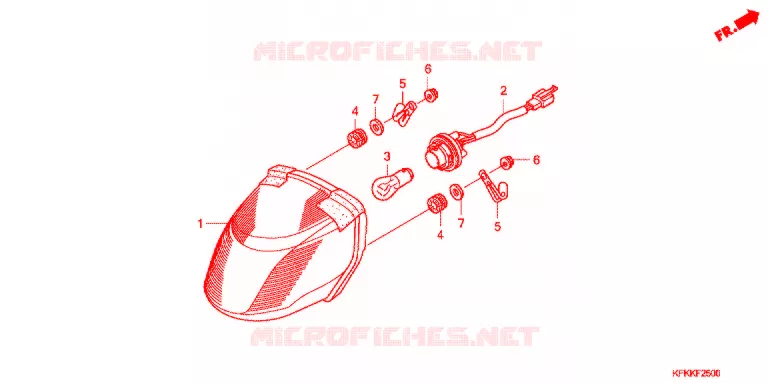 ACHTERLICHT(2) Honda MOTO 250 VTR 2016  VTR250FF