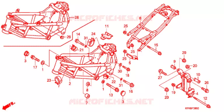 FRAME CHASSIS Honda MOTO 250 VTR 2017  VTR250H
