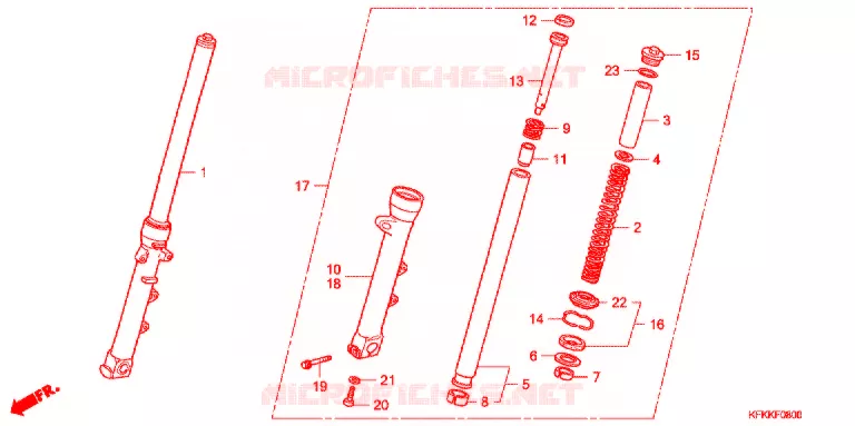 VOOR VORK Honda MOTO 250 VTR 2016  VTR250LF