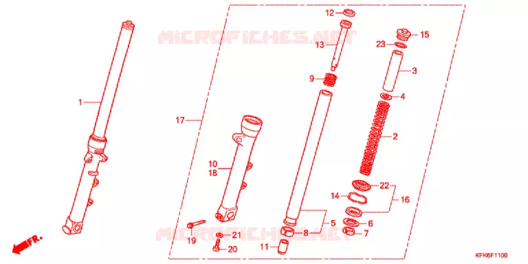 VOOR VORK Honda MOTO 250 VTR 2017  VTR250LH