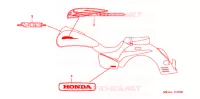 EMBLEEM/MERK  voor Honda VTX 1300 S RETRO 2003