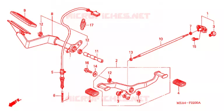 OPSTAP/PEDAAL Honda MOTO 1300 VTX 2003  VTX1300S3