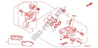 REMKLAUW ACHTER ('05 '08) voor Honda VTX 1800 F Black crankcase, Chomed forks covers 2005