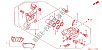 ACHTER REMKLAUW voor Honda VTX 1800 R Black crankcase, Chromed forks cover, Radiato cover black 2004