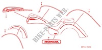 EMBLEEM/STREEP  voor Honda VTX 1800 R Black crankcase, Chromed forks cover, Radiato cover black 2004