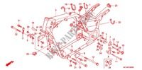 FRAME CHASSIS voor Honda VTX 1800 S Black crankcase, Chromed forks covers 2004