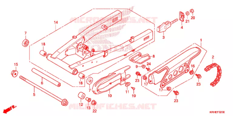 ZWAAI-ARM/KETTINGKAST Honda MOTO 125 XL 2012  XL125LEKC