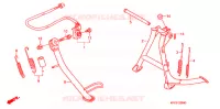 HOOFD STANDAARD/REMPEDAAL voor Honda 125 VARADERO LIMITED 2005