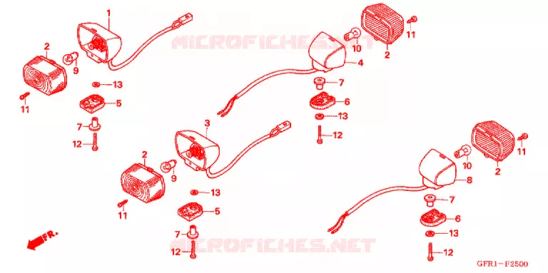 KNIPPERLICHT(2) Honda MOTO 100 XR 2005  XR100M5