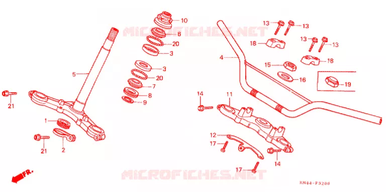 HENDEL PIJP Honda MOTO 100 XR 1990  XR100RL