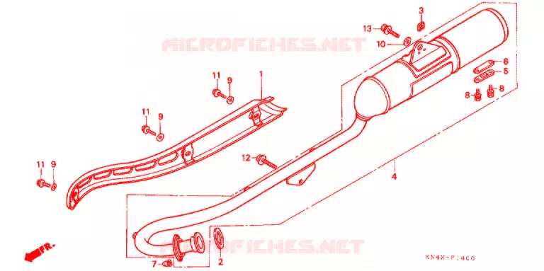UITLAATDEMPER (XR100RX/Y) Honda MOTO 100 XR 2000  XR100RY
