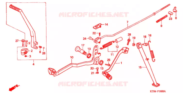 OPSTAP/PEDAAL Honda MOTO 200 XR 2002  XR200R2