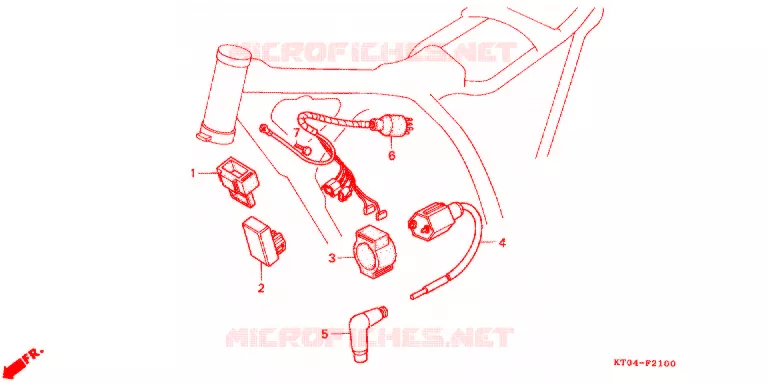 BEDRADINGSBUNDEL/ACCU Honda MOTO 200 XR 2000  XR200RY