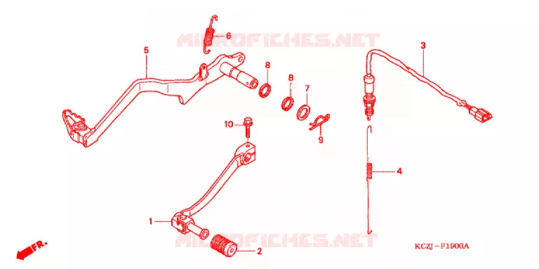 OPSTAP/PEDAAL Honda MOTO 250 XR 2002  XR250IIIY