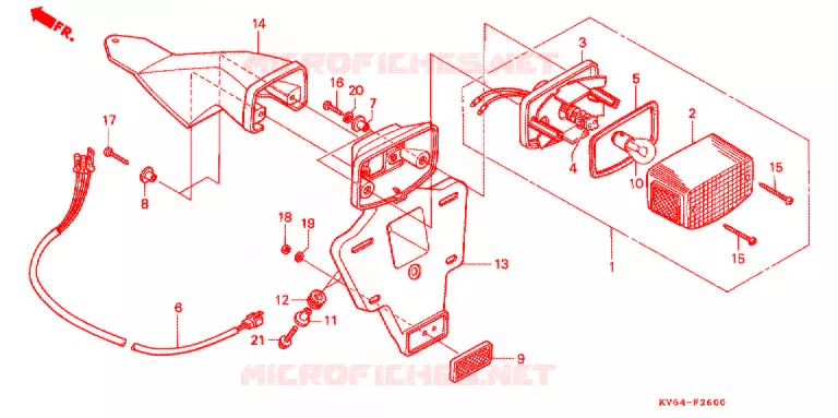 ACHTERLICHT(2) Honda MOTO 250 XR 1995  XR250LS