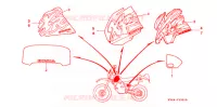 EMBLEEM/STREEP ('94 '96) voor Honda XR 250 L 1996