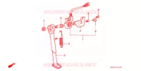 HOOFD STANDAARD/REMPEDAAL voor Honda XR 250 L 1996