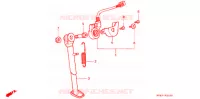 HOOFD STANDAARD/REMPEDAAL voor Honda XR 250 L 1996
