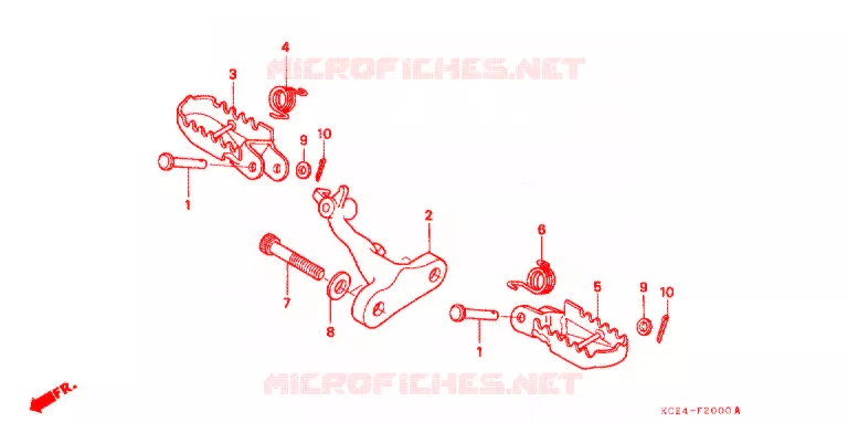 OPSTAP/PEDAAL Honda MOTO 250 XR 1997  XR250RV
