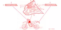 EMBLEEM/STREEP (5) voor Honda XR 250 With speed warning light 1997