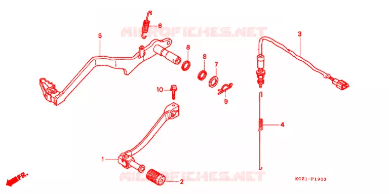OPSTAP/PEDAAL Honda MOTO 250 XR 1997  XR250V