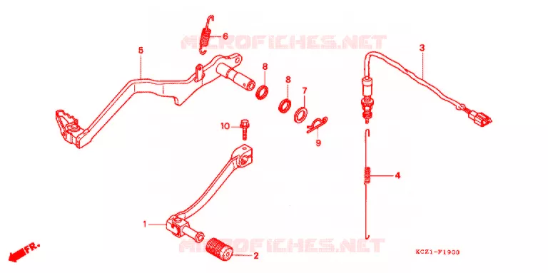 OPSTAP/PEDAAL Honda MOTO 250 XR 1997  XR250V