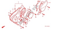 LINKS KRUKAS AFDEKKING/ GENERATOR(2) voor Honda XR 250 With speed warning light 1998