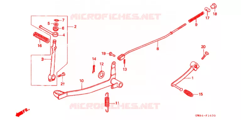 OPSTAP/PEDAAL Honda MOTO 50 Z50 2000  Z50RX