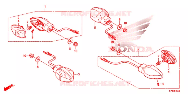 KNIPPERLICHT(2) Honda MOTO 110 WAVE 2018  AFS110MDJ
