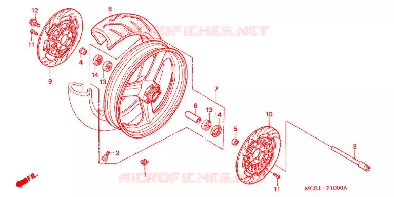 VOOR WIEL Honda MOTO 400 CB 2002  CB400SF3
