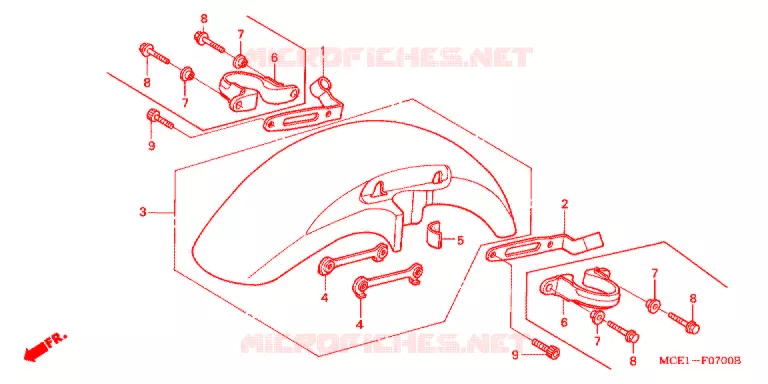VOORSPATBORD Honda MOTO 400 CB 2003  CB400SF3