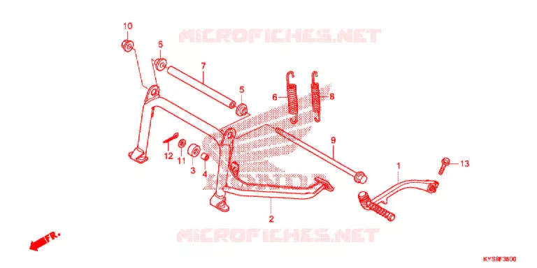 STANDAARD/TRAP PEDAAL Honda SCOOTER 125 CHS 2013  CHS1252WHC