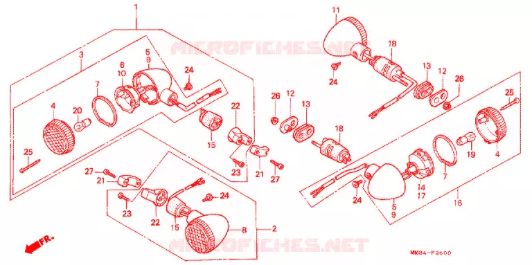 KNIPPERLICHT(2) Honda MOTO 1100 SHADOW 1990  VT1100CL