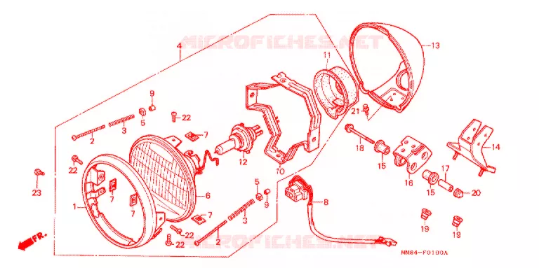 KOPLAMP Honda MOTO 1100 SHADOW 1990  VT1100CL